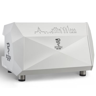 Bezzera Arcadia 2 Group PID Facelift Coffee Machine for cafe , black color, back view with LED lights